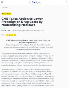 thumbnail of CMS Press Release – Proposed Medicare Part D & Medicare Advantage