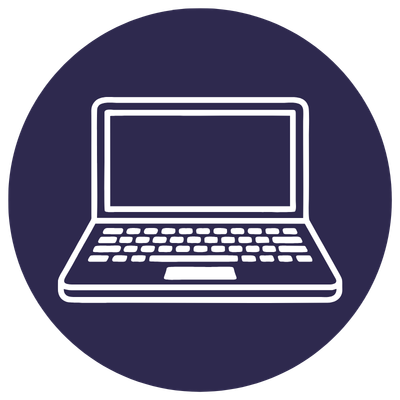 small blue laptop icon