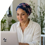 Woman looking at a laptop